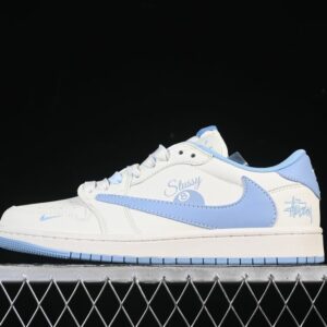 AJ 1 Low Travis Scott ‘White Baby Blue’ XS7089-602