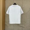 Burberry Embroidered Logo White T-Shirt With Check Trim