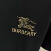 Burberry Embroidered Logo White T-Shirt With Check Trim