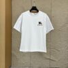 Burberry Embroidered Logo White T-Shirt With Check Trim
