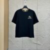 Burberry Embroidered Logo White T-Shirt With Check Trim