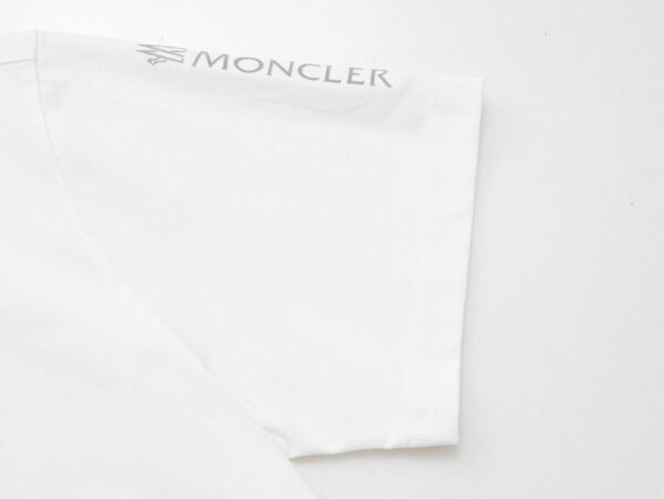 Moncler Logo Patch Cotton T-Shirt – White Moncler Logo Patch Cotton T-Shirt – White