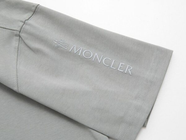 Moncler Logo Patch Cotton T-Shirt – Grey Moncler Logo Patch Cotton T-Shirt – Grey