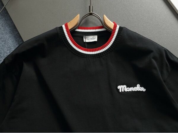 Moncler Embroidered Logo Cotton T-Shirt Moncler Embroidered Logo Cotton T-Shirt