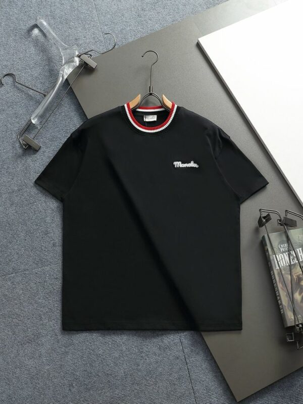 Moncler Embroidered Logo Cotton T-Shirt Moncler Embroidered Logo Cotton T-Shirt