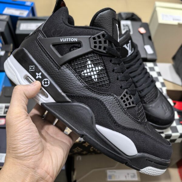 AJ 4 Retro x LV Black Shoes AJ 4 Retro x LV Black Shoes