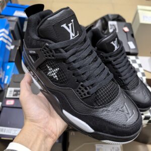 AJ 4 Retro x LV Black Shoes 2 62e21103