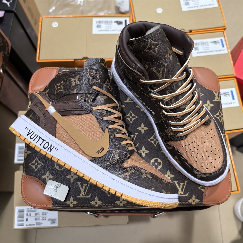 AJ 1 High x Off White x LV Coffee Brown AJ 1 High x Off White x LV Coffee Brown