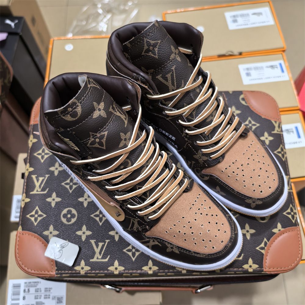 AJ 1 High x Off White x LV Coffee Brown AJ 1 High x Off White x LV Coffee Brown