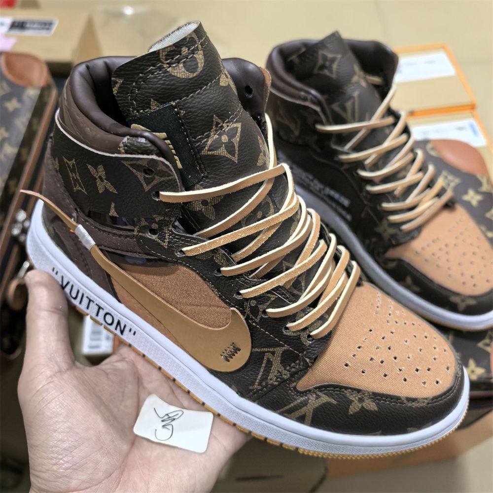 AJ 1 High x Off White x LV Coffee Brown AJ 1 High x Off White x LV Coffee Brown