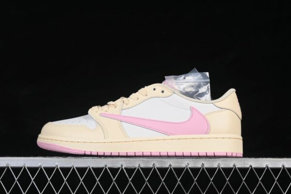 AJ 1 Low x Travis Scott ‘Muslin Shy Pink’ IQ7604-100