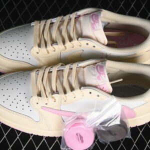 AJ 1 Low x Travis Scott ‘Sail Shy Pink’ IQ7604-100