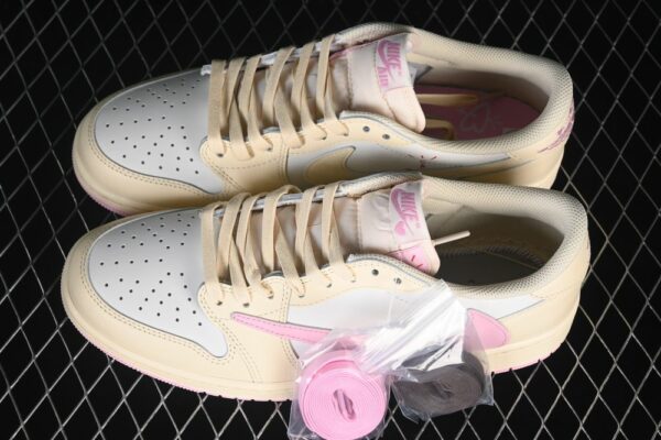 AJ 1 Low x Travis Scott ‘Muslin Shy Pink’ IQ7604-100