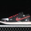 AJ 1 Low Customized ‘Black White Red’ 553558-040 AJ 1 Low Customized ‘Black White Red’ 553558-040
