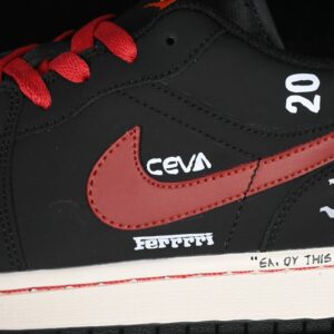 AJ 1 Low Customized 'Black White Red' 553558-040 7 b46830b5 result