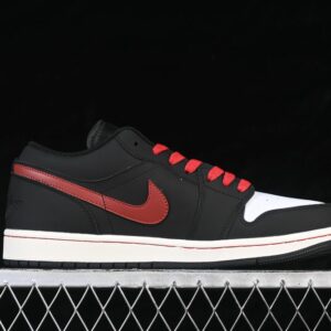 AJ 1 Low Customized 'Black White Red' 553558-040 4 5ae4ea28 result