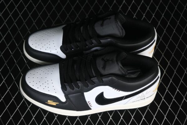 AJ 1 Low Customized ‘White Black’ 553558-040
