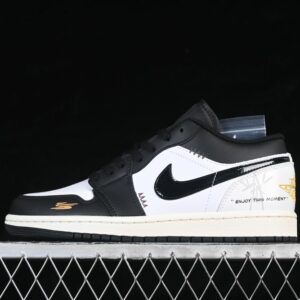 AJ 1 Low Customized ‘White Black’ 553558-040