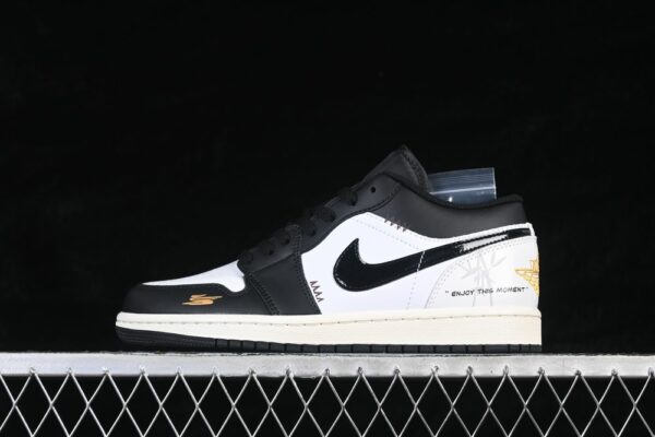 AJ 1 Low Customized ‘White Black’ 553558-040
