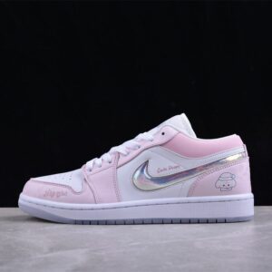 AJ 1 Low ‘Pink Glitter Swoosh’ FQ9112-100