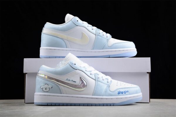 AJ 1 Low ‘Blue Glitter Swoosh’ FQ9112-100