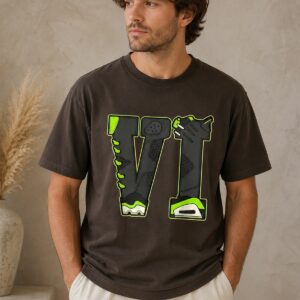 VI Sneaker Art T-Shirt Inspired Retro Athletic Style Graphic Tee