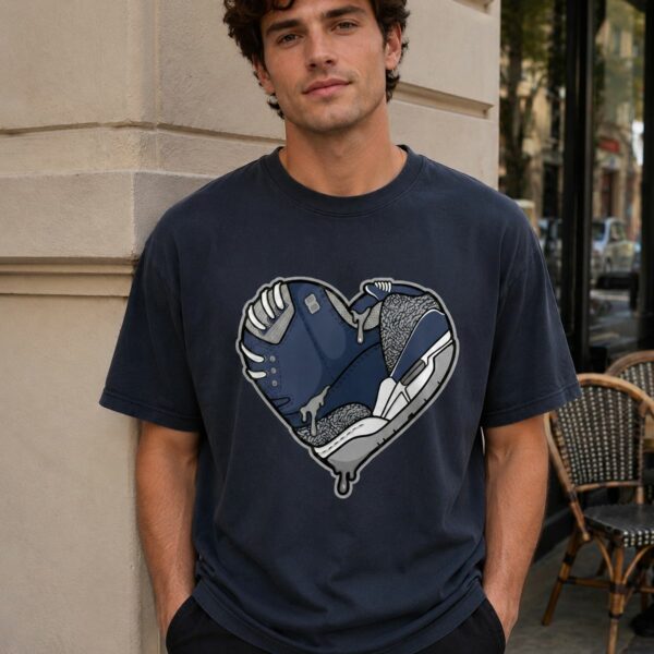 SNK Heart Tee to match Jordan 3 Georgetown T-Shirt