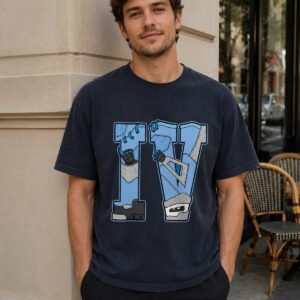 IV Graphic Tee Match Jordan 4 University Blue T-Shirt