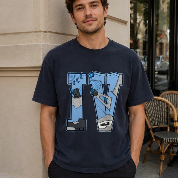 IV Graphic Tee Match Jordan 4 University Blue T-Shirt