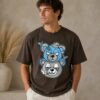 Douple Bear Graphic Tee Match Jordan 4 University Blue T-Shirt Douple Bear Graphic Tee Match Jordan 4 University Blue T-Shirt