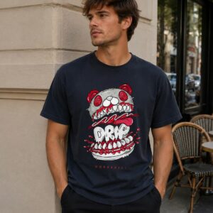 Buger Bear Graphic Match Jordan 4 White Oreo Tech White Premium T-Shirt