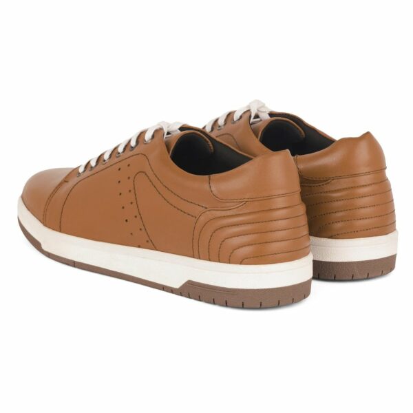 Genuine Leather Handmade Tan Sneakers A3181
