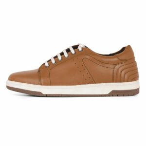 Genuine Leather Handmade Tan Sneakers A3181