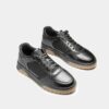 Fabric Lined Leather Sneakers T9364 Fabric Lined Leather Sneakers T9364