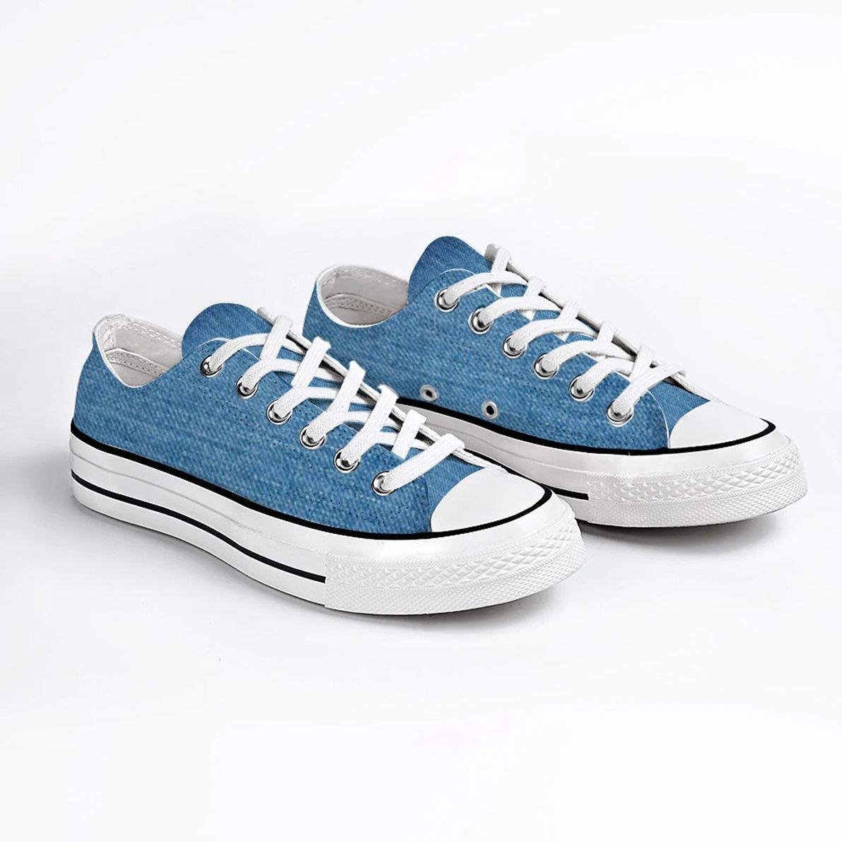 Casual Denim Style Low Top Canvas Sneakers K2746 Casual Denim Style Low Top Canvas Sneakers K2746