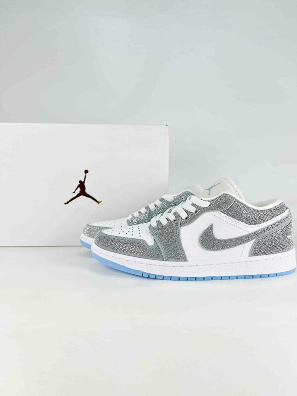 AJ 1 Low Custom ‘Silver Rhinestone’ DC0774-105
